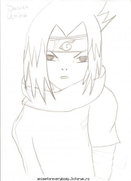 My Fan Art - Sasuke....... nuj dar cam la nimeni nu`i place - Fan- art